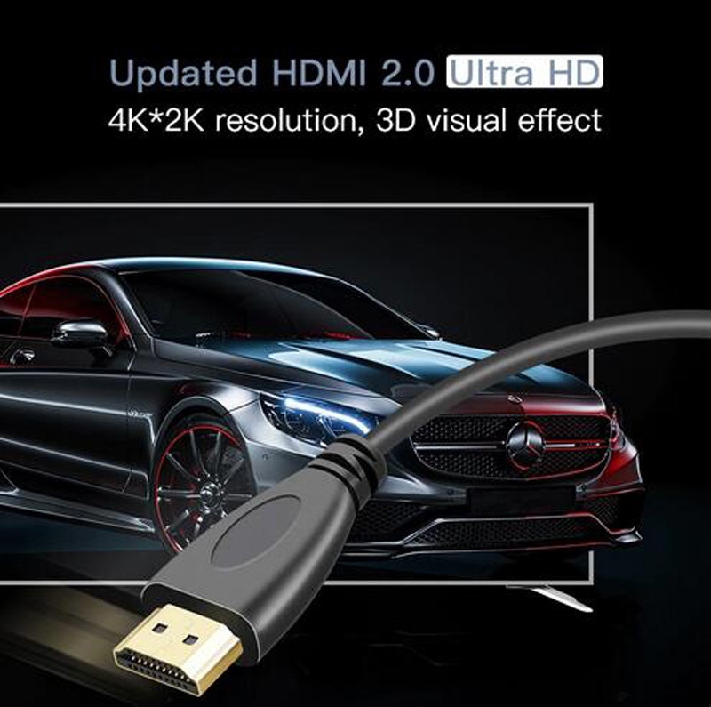 HDMI-HD-Kabel, Videokabel, vergoldetes Hochgeschwindigkeits-V1.4-1080P-3D-Kabel für HDTV 1080P Splitter Switcher, 1 m, 1,5 m, 2 m, 3 m