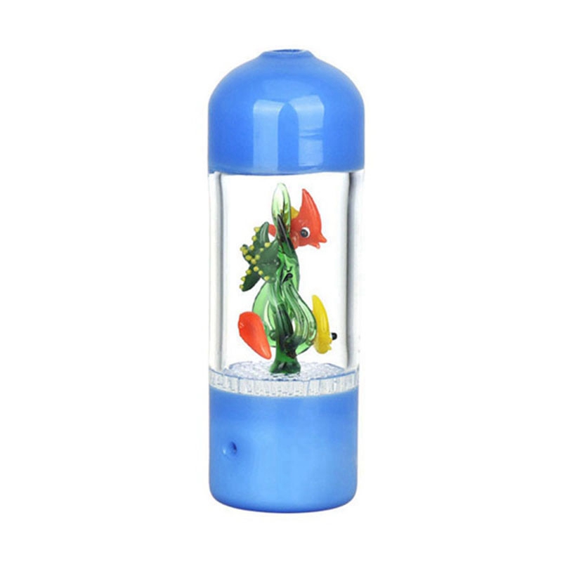 Tubi di vetro spessi colorati Decorazione in stile acquario oceanico Colpire a secco Erba Ciotola di tabacco Cucchiaio Handpipes Tubo portasigarette da fumo fatto a mano portatile DHL