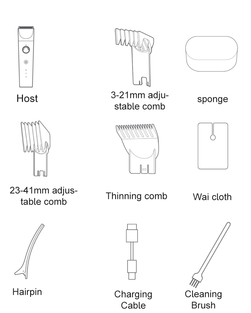 Xiaomi Mijia 電気バリカン本体防水バリカントリマー男性シェーバー切断機洗えるセラミックカッターヘッド