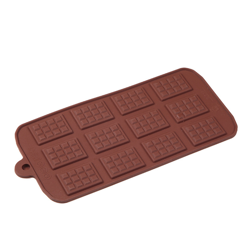Silikonform 12 gleichmäßige Schokoladenform Fondantformen DIY Schokoriegelform Kuchendekorationswerkzeuge Küchenbackzubehör