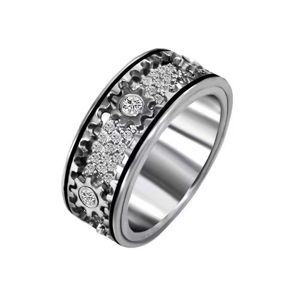 Designer Jewelry New Style Gear Ring pour hommes et femmes