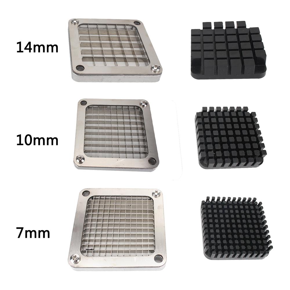 Processeurs French Fry Cutter en acier inoxydable +3 Blades Taille, Frites Machine Accessories Coupes Pièces