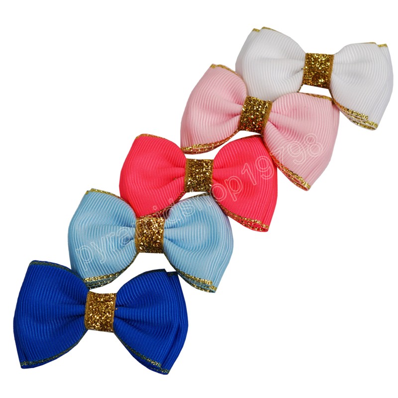 Mode Double Couche Bowknot Infantile Épingles À Cheveux Mignon À La Main Arcs Bec De Canard Clips Bébé Chapeaux Doux Enfants Cheveux Accessoires