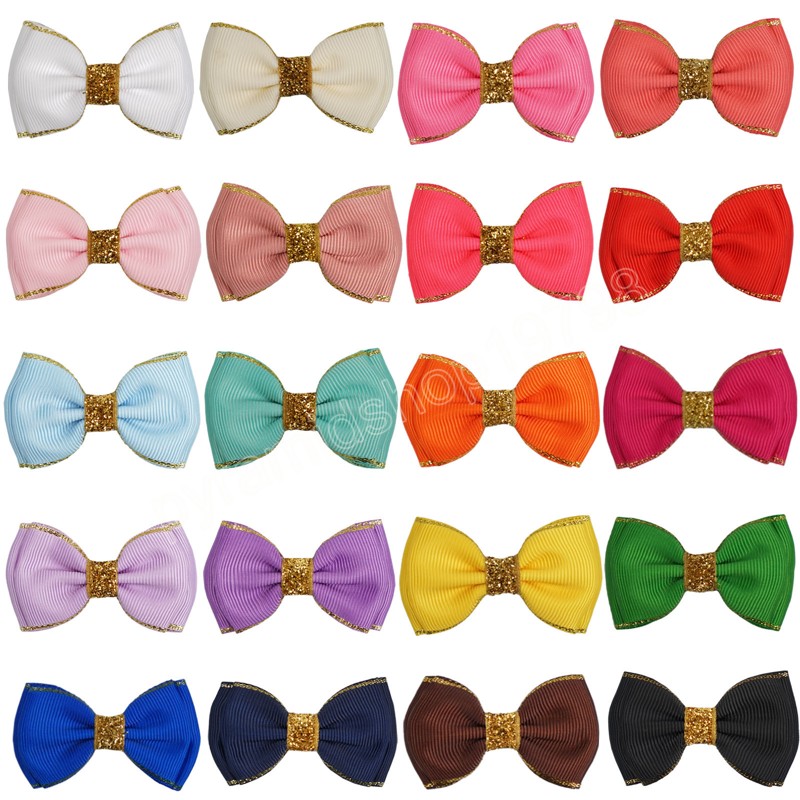 Moda doppio strato Bowknot forcine bambini Simpatici fiocchi fatti a mano Clip a becco d'anatra Copricapo bambini Accessori capelli bambini dolci