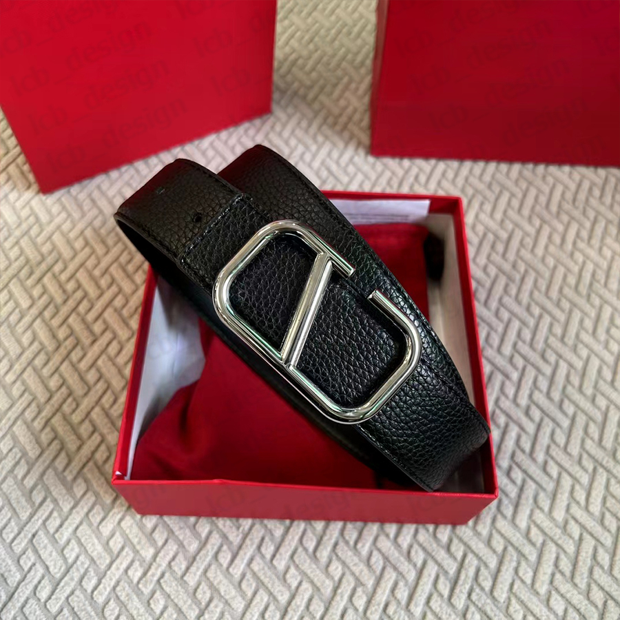 Designer Belt Genuine Leather Belts for Man Woman Cowskin Classic Smooth Buckle Gold Sliver Black Color Letters Casual Style