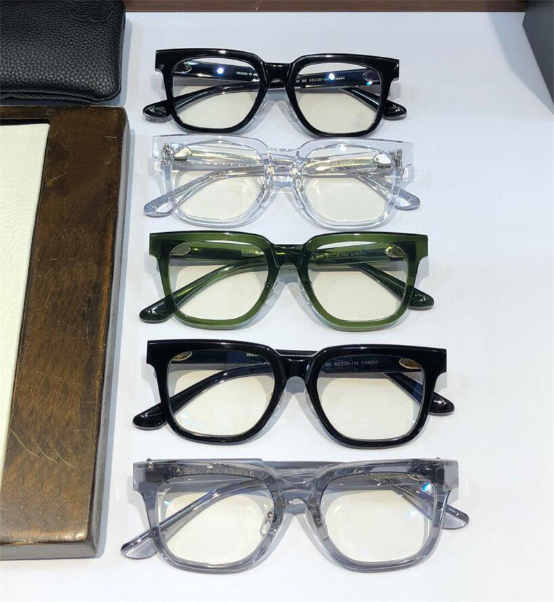 Novo design de óculos de moda 8200 óculos ópticos armação quadrada vintage estilo simples e versátil de alta qualidade com caixa pode fazer lentes de prescrição