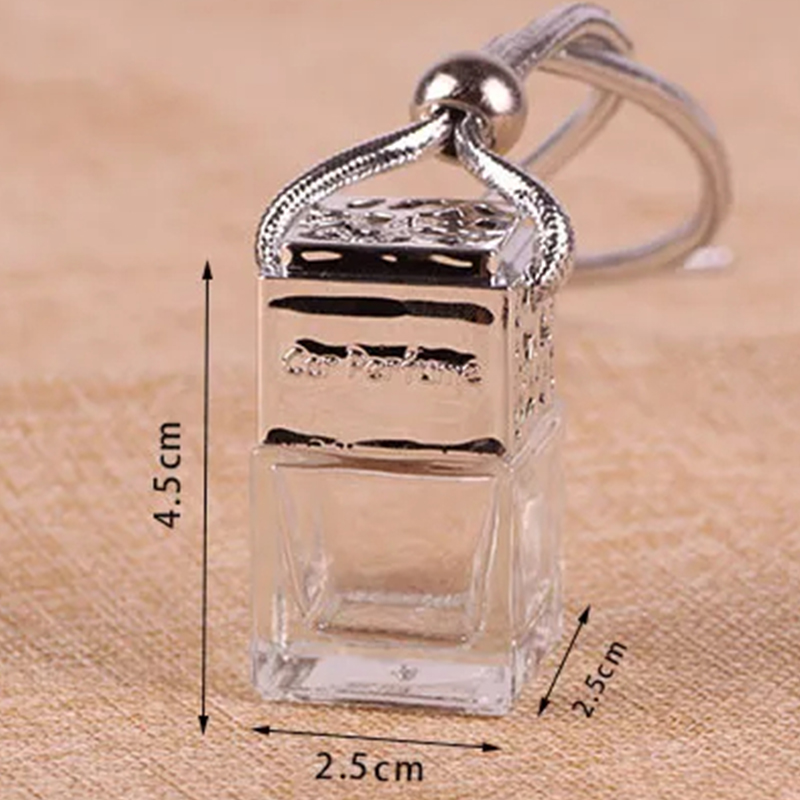 New 8ML Hanging Car Perfume Hollow Bottle Fragrance Diffuser Bottle Car Air Freshner Glass Essential Oil Bottle Car Decorations wholesale