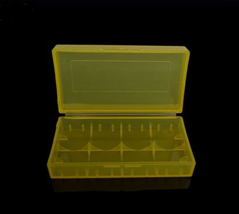 Draagbare draagtas 18650 batterijhouder Opbergdoos van acryl Kleurrijke plastic veiligheidsbox voor 18650 batterij en 16340 batterij 6 kleuren