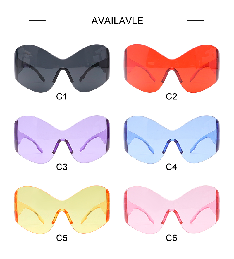 Yeni steampunk büyük boy güneş gözlüğü kadın trendleri punk y2k güneş gözlükleri gözlük erkekleri 2000'in marka tasarımcısı güneş gözlüğü