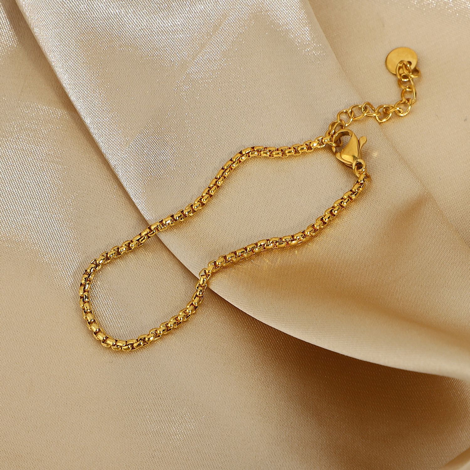 Modische, schlichte Armband-Halskette, einzeln verpackt, vakuumbeschichtete Schlangenknochenkette aus 316 Edelstahl, feine Knochenkette
