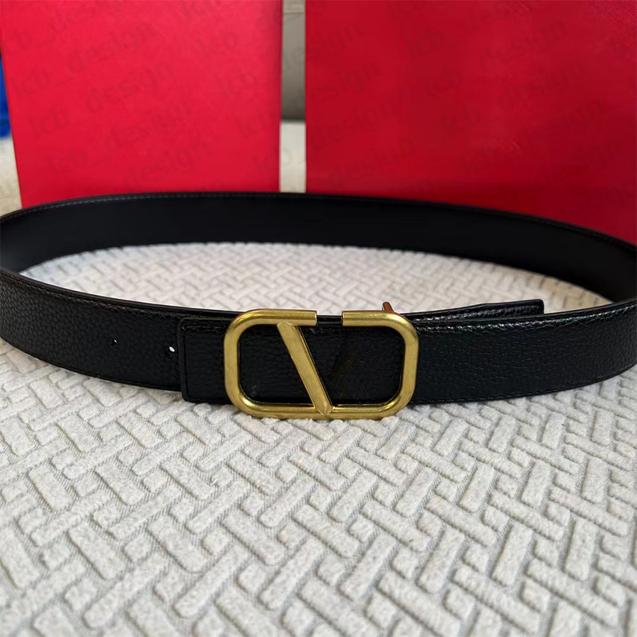 Designer Belt Genuine Leather Belts for Man Woman Cowskin Classic Smooth Buckle Gold Sliver Black Color Letters Casual Style