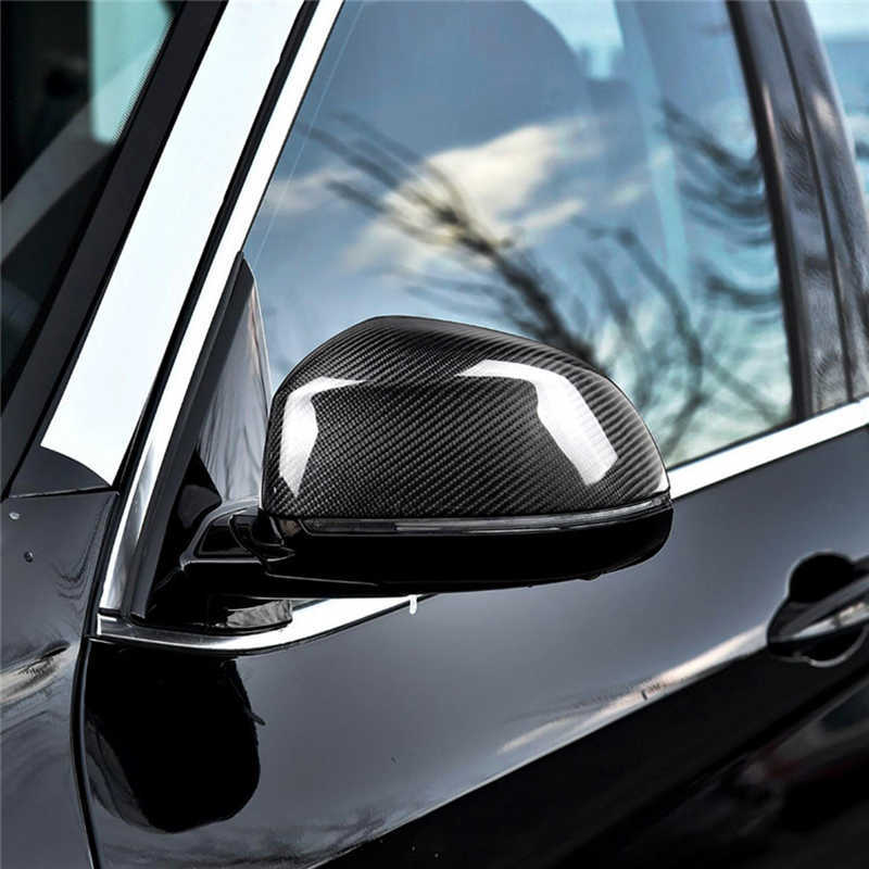 New Car Carbon Fiber Pattern Black Mirror Cover For BMW 3 Series 2020 Retrofit Replacement Parts Car Styling Accessories