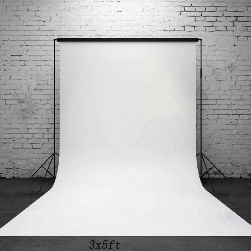 Photography Studio Background Backdrop Screen Cloth Vinyl Fabric 0.9X1.5m/1.5X2.1m /1.8X2.5m/1.8X3m White For Camera Studio Photo Lighting