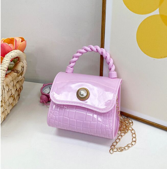 Children jelly handbag 2023 girls crossbody shoulder bags kids coin purse