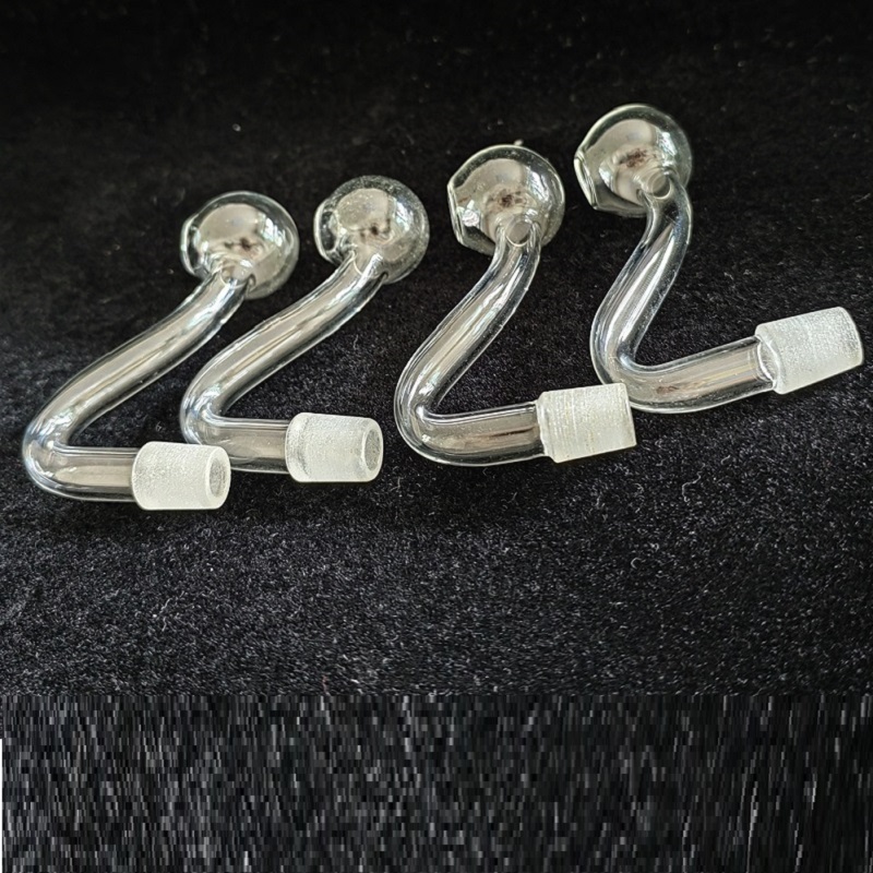 Прозрачная труба из стеклянной масляной трубы Pyrex 10 мм мужские суставы Шерлок для бабчителей трубы для водопровода для водной трубы Стеклянная адаптер масляная труба.