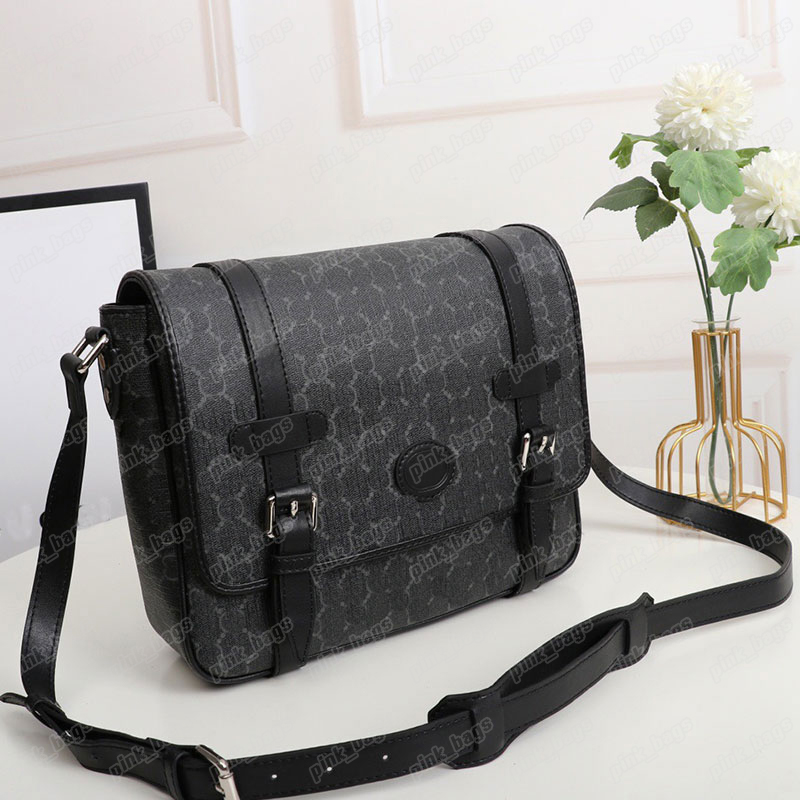 2023 Pasta Moda Designer Bolsa Transversal Bolsa Mensageiro Cheque Bolsas Masculinas para Laptop Pastas Carteiro Clássico Letra G Impressão Tote 2306143BF