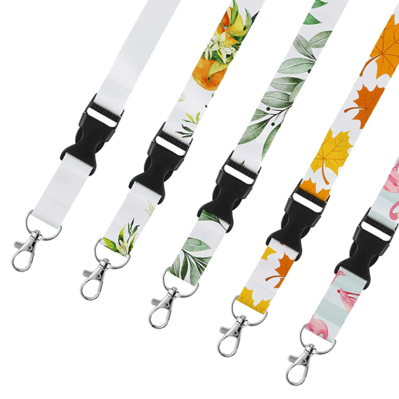 10 stks Tas Onderdelen Sublimatie DIY Wit Dubbelzijdig Blank Polyester Lange Mobiele Telefoon Id-kaart Lanyard Strap