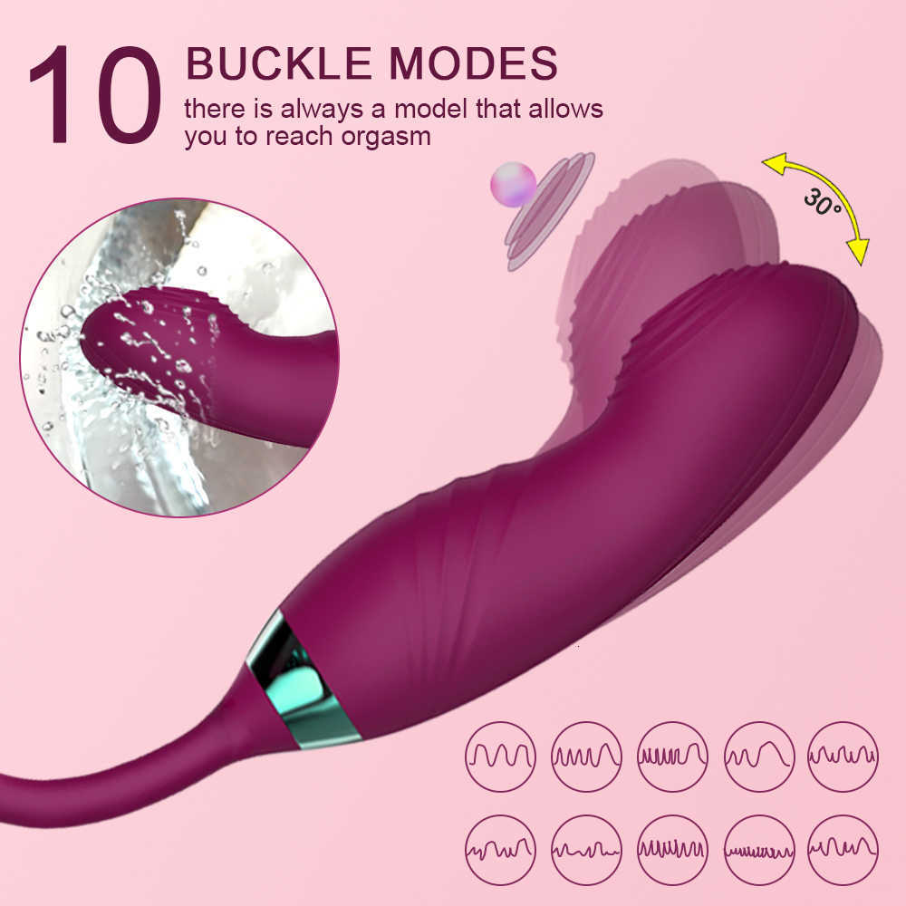 Sugande rosvibrator för kvinnor klitoris bröstvårtan g-spot stimulator finger wiggle kvinnlig masturbator parspel