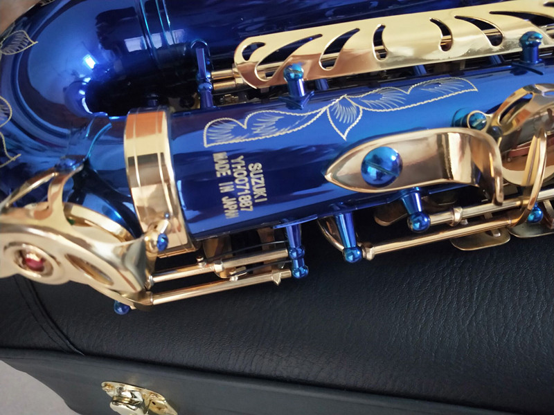 Nowy przylot Suzuki Wysoka jakość Alto EB Saksofon mosiężne złoto lakier saksarytowy instrument muzyczny z akcesoriami obudowy