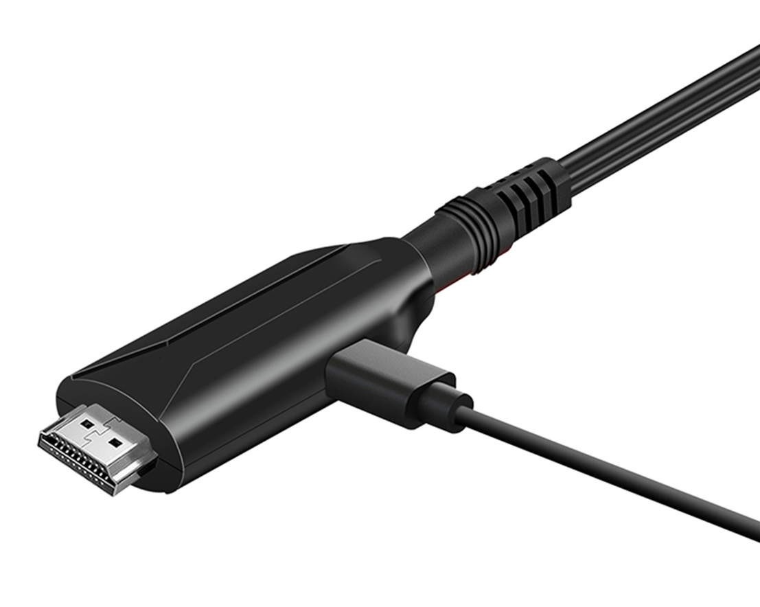 Scart naar HDMI Converter Audio Video Adapter voor HDTV/DVDTOP BOX/PAL/NTSC Digitale kabels HDMI-compatibele mannelijke kabels Nieuw