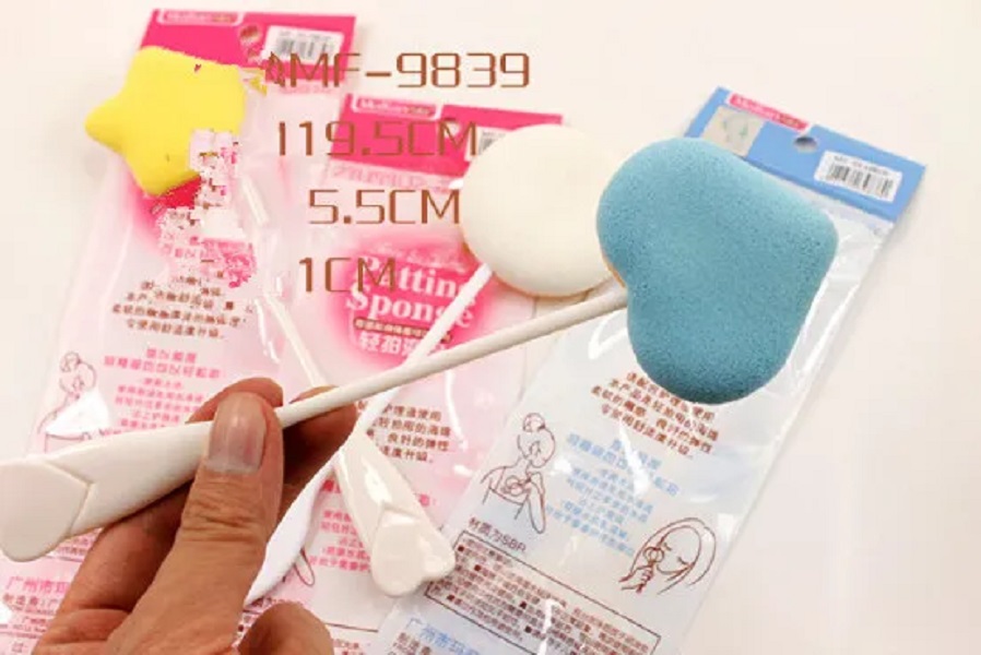 NEW ARRIVAL SPONGES APPLICATORS COTTON LONG HANDLE PAT THE FACE AND BACK Promoting emulsion absorption