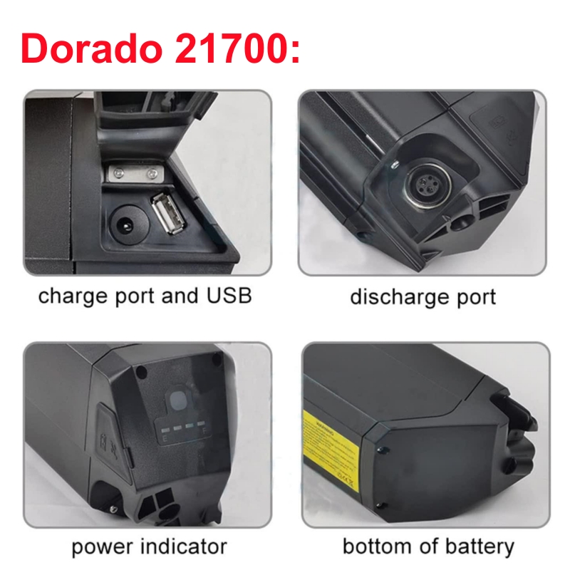 Dorado 21700 Plus Max Reention E-Bike Battery 48V 25AH 21AH 17.5AH 13AH EBIKE BATTERIA NCM MOSCOW PLUS AKKUバッテリー