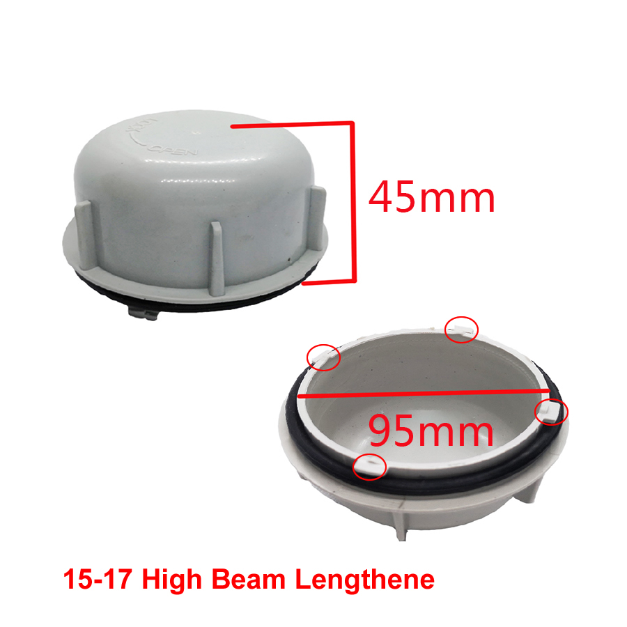 For  Highlander 15-17 18-20 Headlamp Dust Cover Low High Beam Headlight Rear Cover Lengthened Seal Cap 82mm 95mm