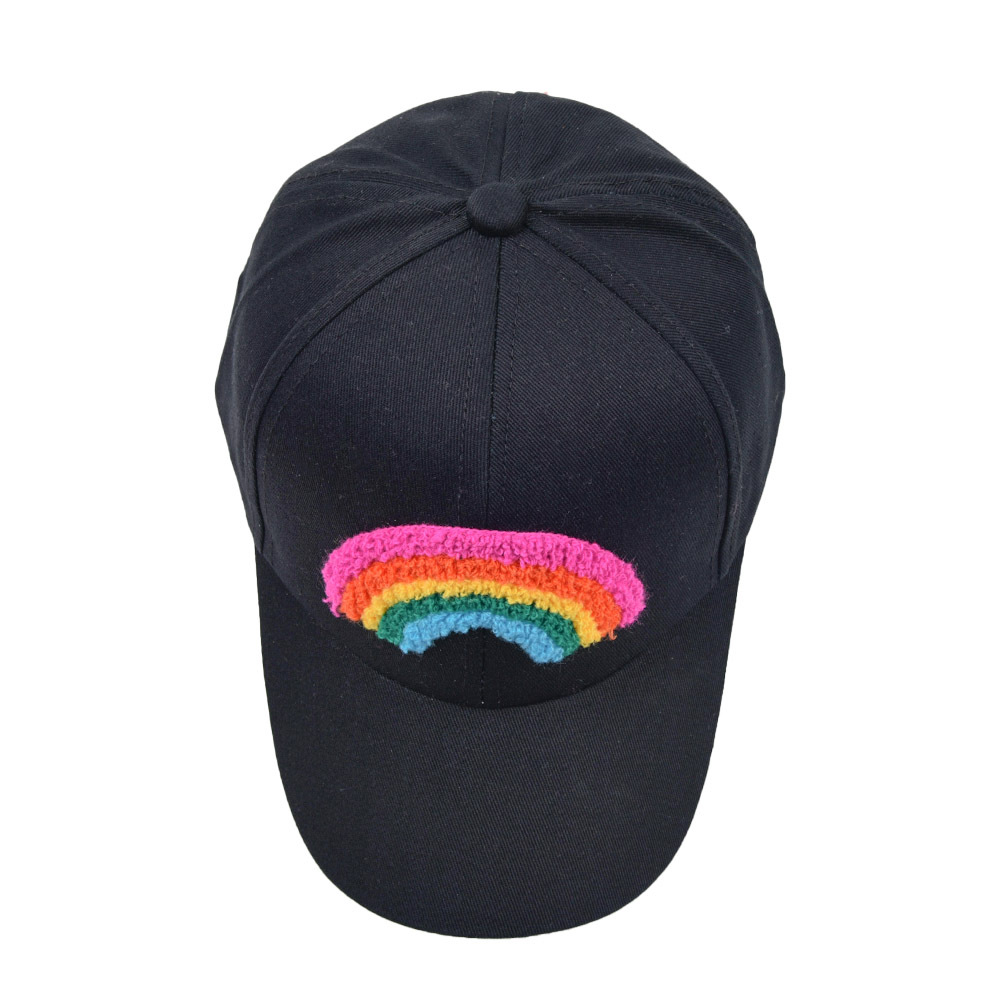 Baseballmössor Parent Kids Rainbow Ponytail Cap Vuxna Tecknad utomhus sporthattar Kvinnliga resor strand sol visir mode sommar solskyddsmedel snapback cap bc768