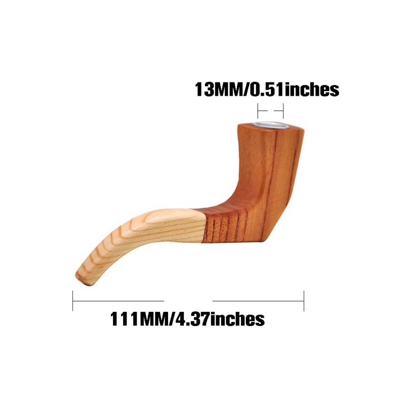 Ultime pipe in legno naturale Portable Dry Herb Tobacco Metal Bowl Innovative Death Sickle Style Handpipes Hand Tube Smoking Cigarette Holder DHL