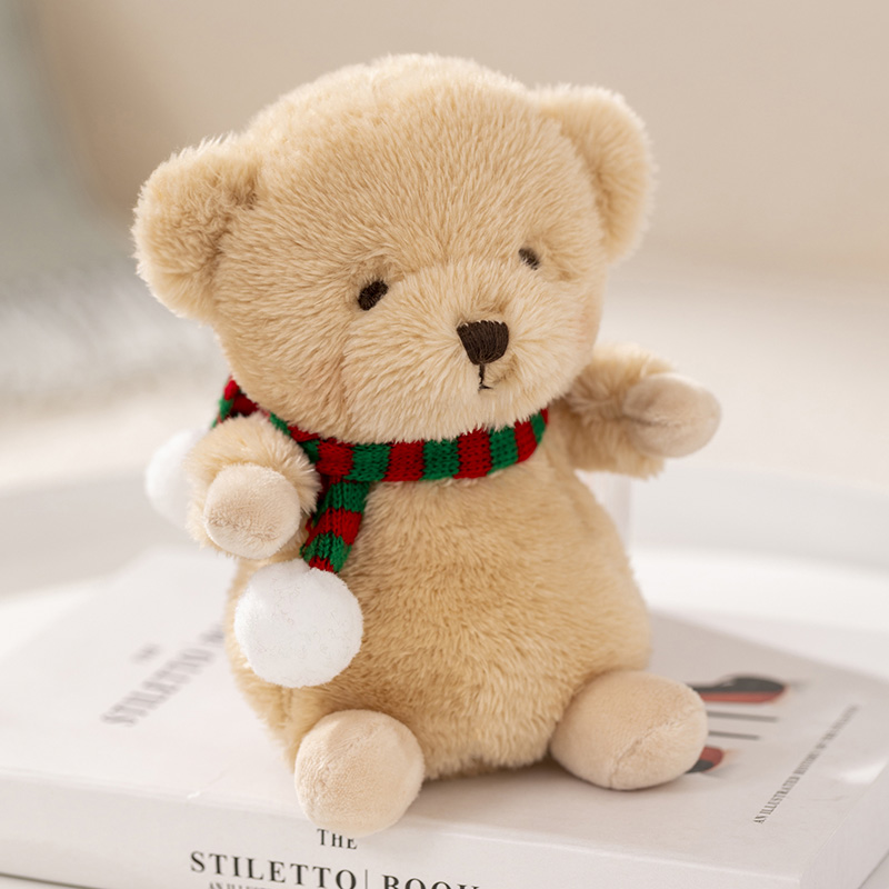 Kawaii Plush Teddy Bear Pillow Toys Plush&Stuffed Animal Dolls Colorful Scarf Bear Nice Birthday Gift for Children