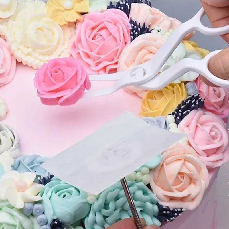 Nouveau fleur ciseaux gâteau plateau tulipes Rose buse ongle décor Lifter Fondant crème décoration Dessert boutique cuisine cuisson accessoires