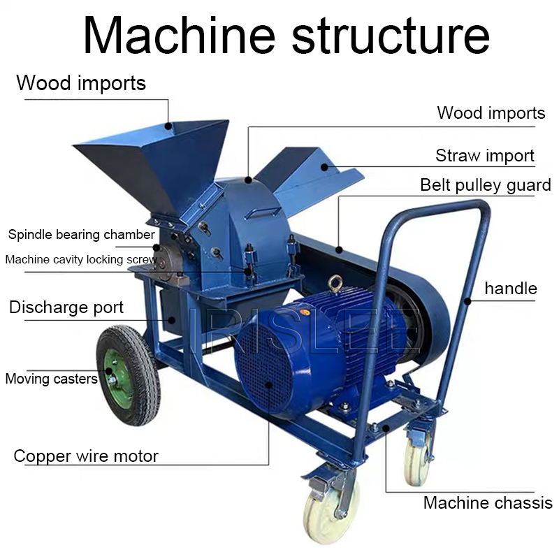 Ahşap Kırıcı Chipper Makinesi Ahşap Fırçalı Chipper Ahşap Chipperportable Ağaç Şubesi Shredder