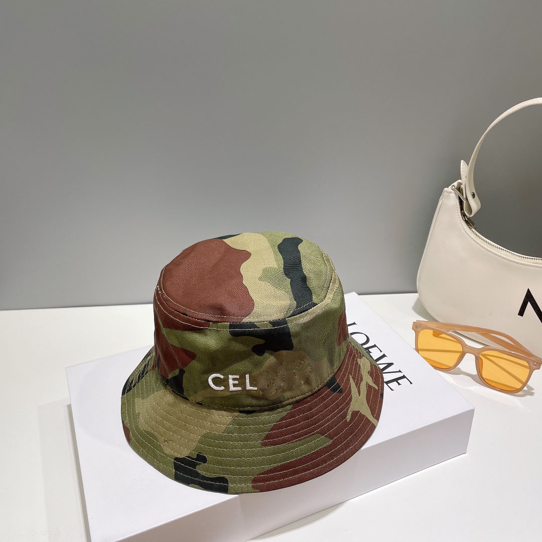 Couple Outdoor Vacation Designer Ball capSummer Camping Camo Lettre Broderie casquette Sun Protection Sunshade Respirant bucket hat