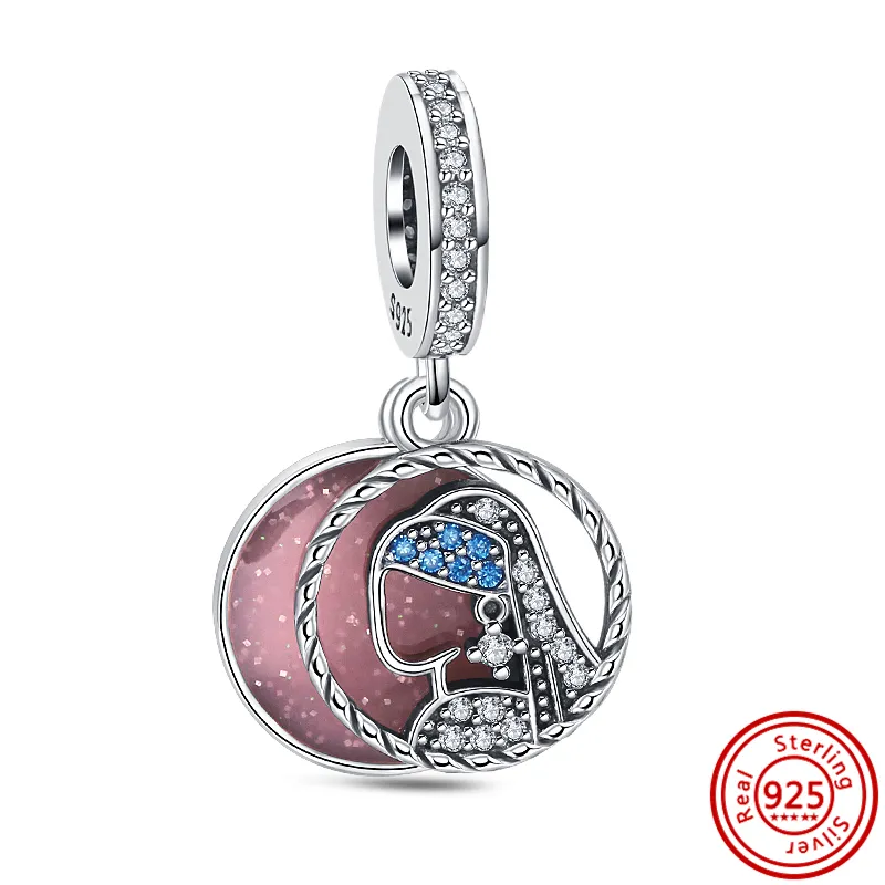 925 Silver Charm bead fit Pandora Charms Bracelet Dangle Love Heart Pink Flowers Butterfly charmes ciondoli DIY Fine Beads Jewelry