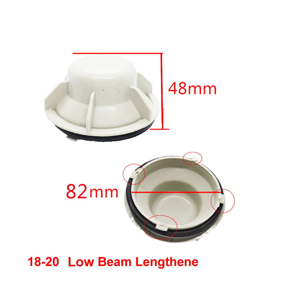 For  Highlander 15-17 18-20 Headlamp Dust Cover Low High Beam Headlight Rear Cover Lengthened Seal Cap 82mm 95mm