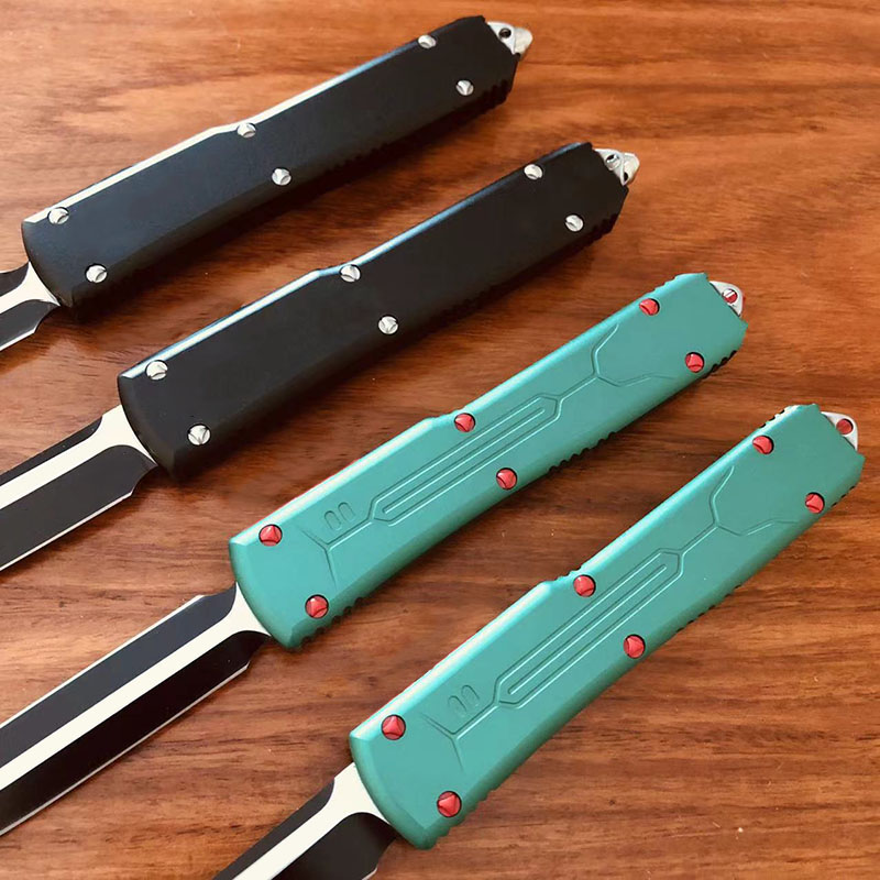Автоматический карманный нож в итальянском стиле США UT85 Тактический карманный нож для самообороны D2 с алюминиевой ручкой EDC Открытый кемпинг Боевые автоматические складные ножи UT88 Godfather 920 4600