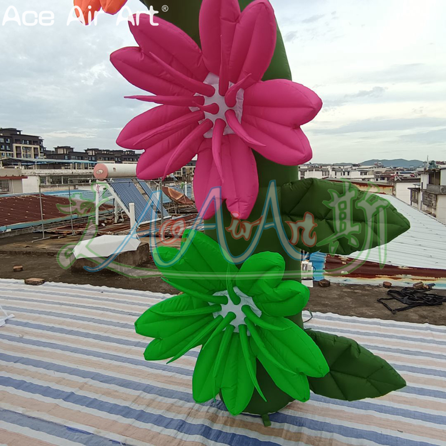 Fleurs colorées de voûte de fleur gonflable pour la décoration de jardin ou la promotion d'événement