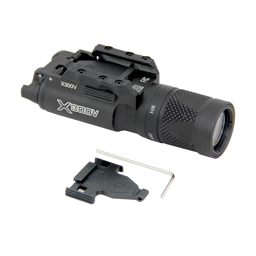 Taktisches SF X300V Waffenlicht, LED-weiße Taschenlampe, 500 Lumen Leistung, Jagdgewehr, Pistolenlicht, passend für 20 mm Picatinny-Schiene