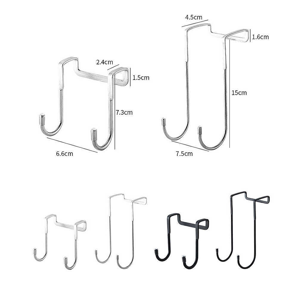 Nieuwe roestvrijstalen haak wandgemonteerde dubbele S-vormige opslaghaken voor badkamer keuken muur deur organisator handdoek opslag hanger