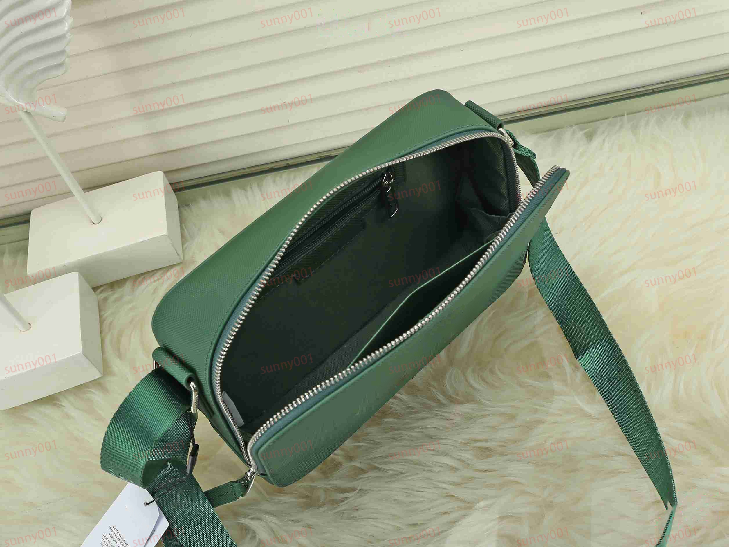 Bolsa de ombro verde preta Bolsa de ombro transversal diagonal Bolsa de luxo para Ipod com estampa de crocodilo Bolsas de grife com letras bordadas Pacote de alças