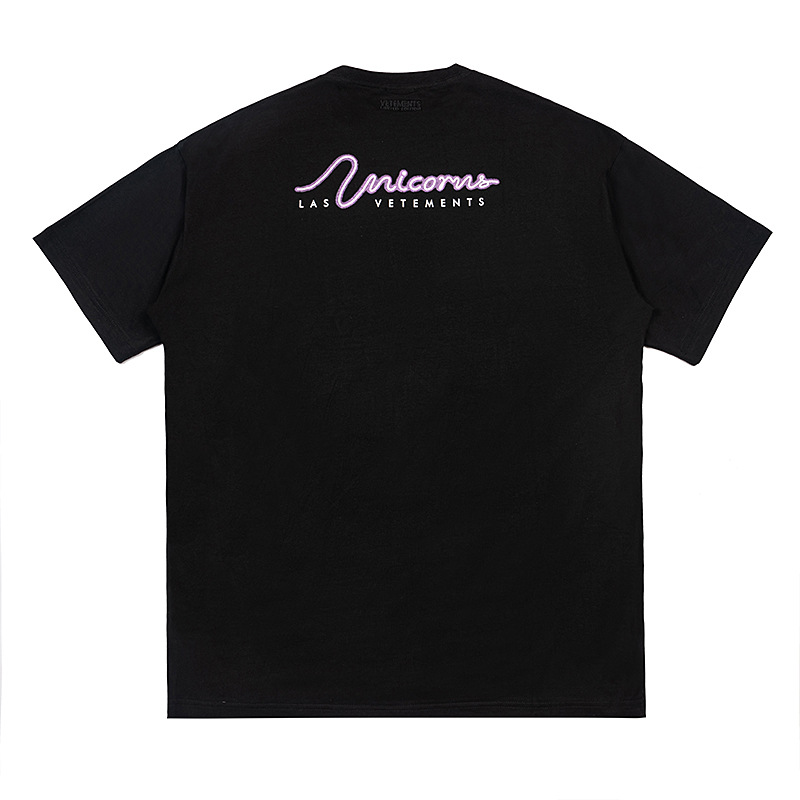 23SSVTM Couleur Dauphin Motif Lettre Imprimer Lâche Décontracté T-shirt à Manches Courtes pour Hommes et Femmes Tendance