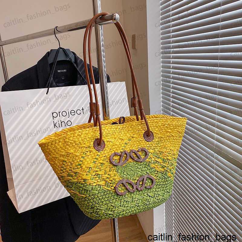 Designer Bag Straw Bag Summer Weave Hand Purse Large Capacity Handbag Women's Fashion Plain Knitting Crochet Embroidery Open Casual Tote Handbag