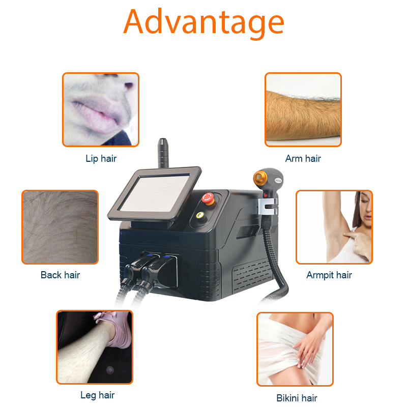 808nm Diode Laser Hair Removal Machine 2 in 1 ND YAG Picosecond Remove Tattoo
