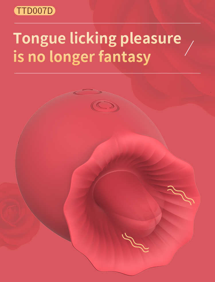 Vibrador para lamer, masturbador con forma de rosa, estimulador de clítoris y vagina, pezón, masaje corporal para mujeres y adultos 18