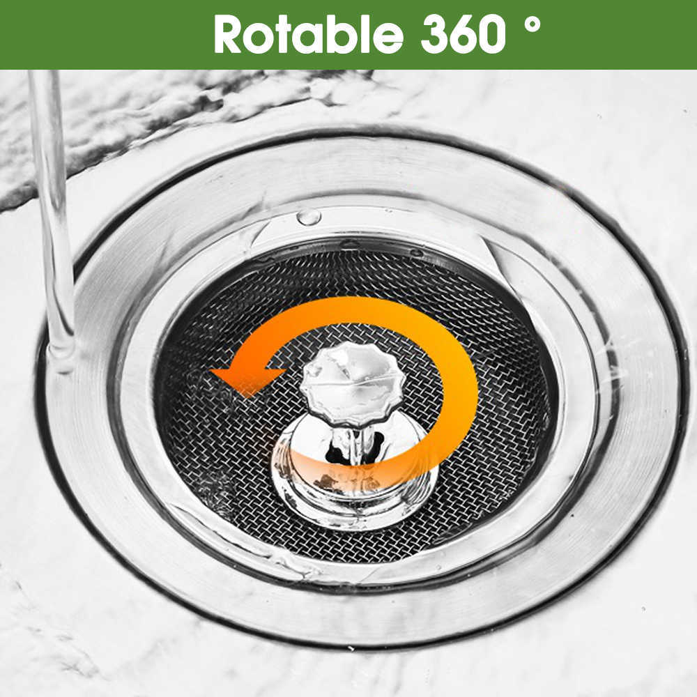 New Kitchen Sink Filter Mesh Stainless Steel Sink Strainer Anti-Blocking Bathroom Floor Drains Hair Catcher Stopper Sink Accessories