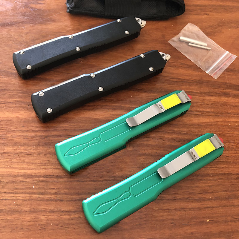 US EU UK Style UT85 Automatisk kniv D2 -blad ut den främre Fast Open EDC Tool Auto Knives Outdoor Camping Bär skärande överlevnad Knifes UT88 UT121 Godfather 920 EXOCET