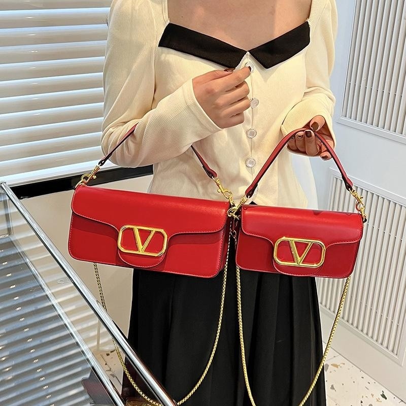 Luxury Brand Designer Chain Shoulder Bags Fashion V Letter Handbag Wallet Vintage Ladies Solid Color Leather Handbag Designer Shoulder Bag Crossbody Bag DHL Free