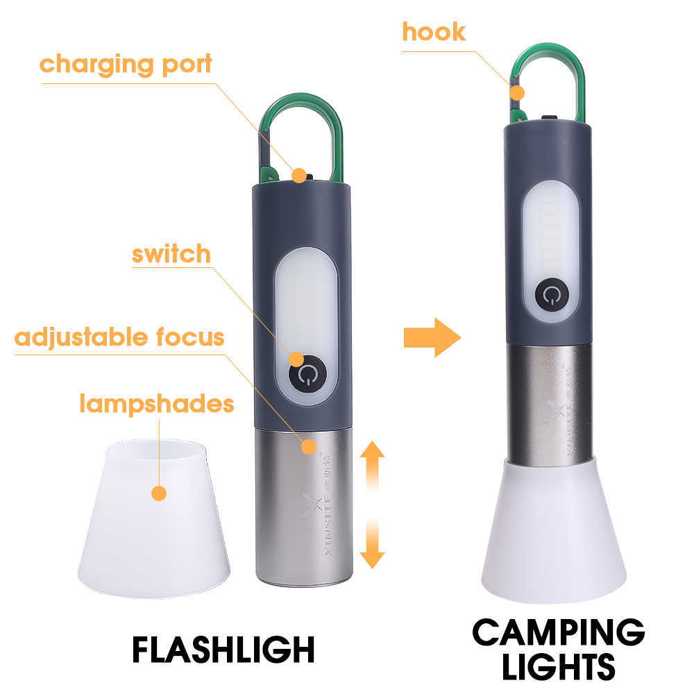 Nieuwe Mini Draagbare LED Zaklamp Ultra Heldere Oplaadbare USB Tactische Zaklamp Voor Camping Wandelen Zaklamp Buitenverlichting