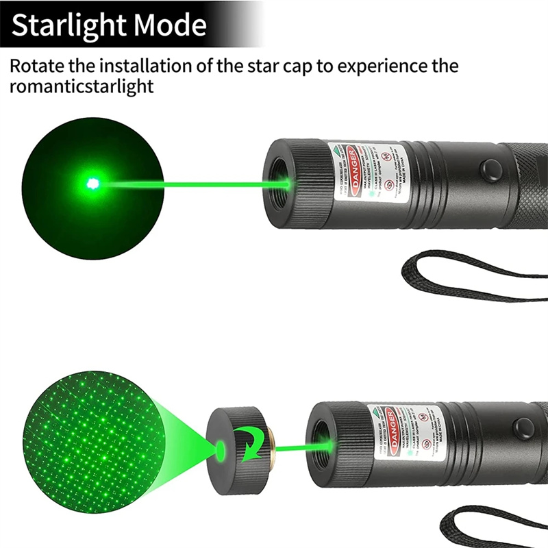 5MW 532nm Vert Laser Sight USB Charge Laser 303 Pointeur Lumière Puissant Mise Au Point Réglable Lazer laser Stylo Brûlant