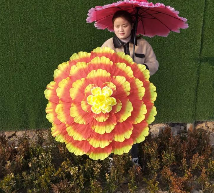 70 cm Retro Chinese Pioen Bloem Paraplu Rekwisieten Dansvoorstelling Rekwisieten Bruiloft Decoratie Foto Fancy Dress Paraplu SN803